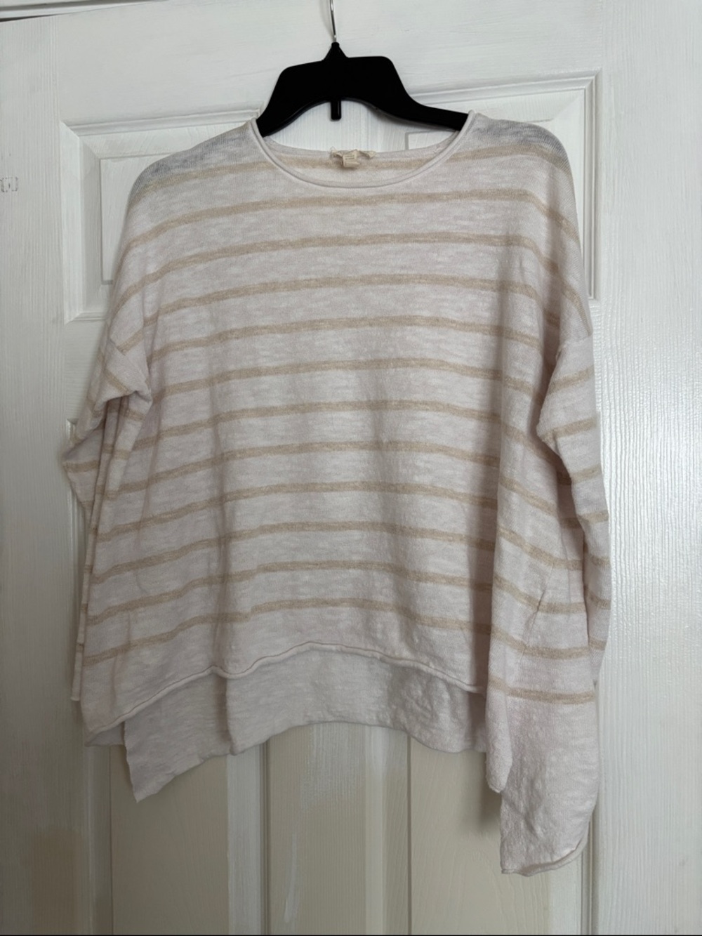 Eileen Fisher Long Sleeve linen/cotton blend top Women’s size medium